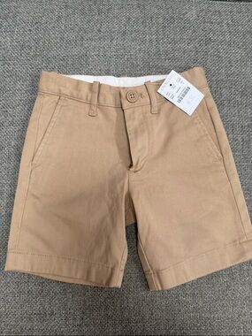 Crewcuts Tan Flat-Front Chino Shorts